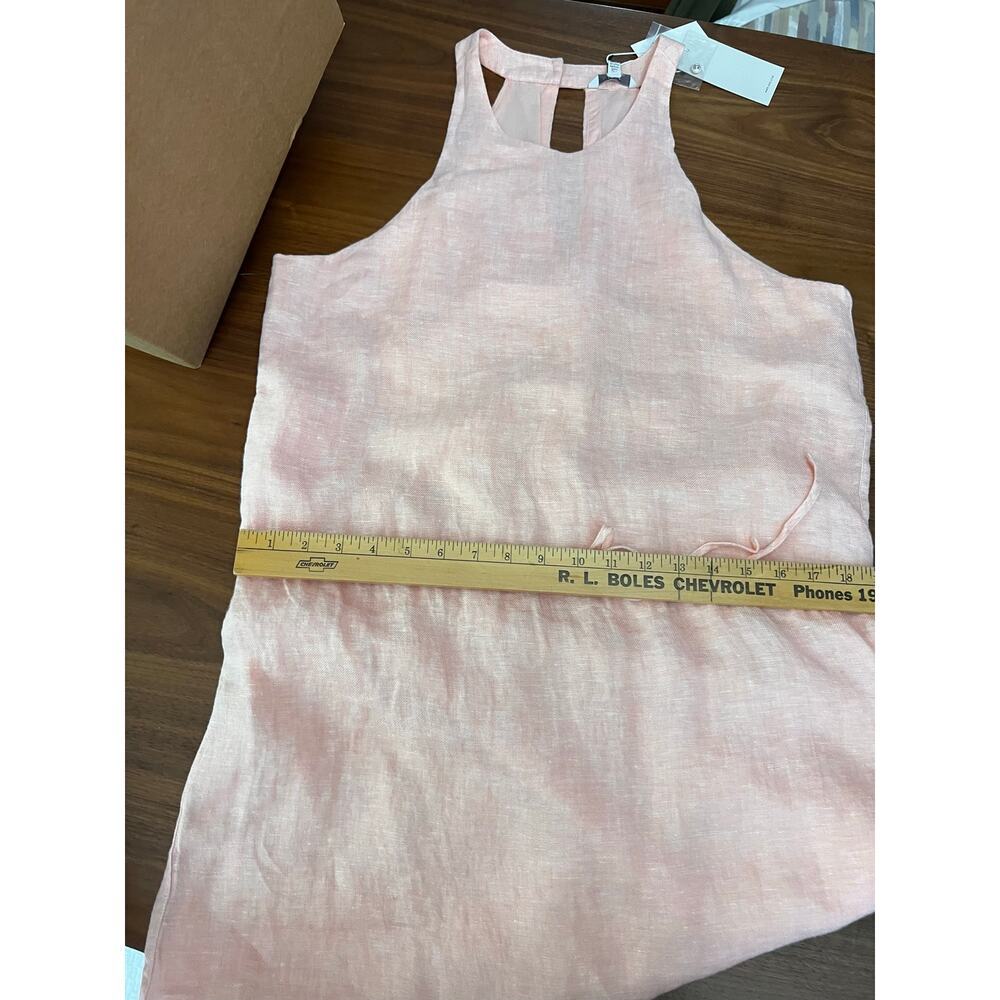 Joie Diega B Linen Dress L Persimmon Pink Drawstring $228 NWT - Picture 6 of 7